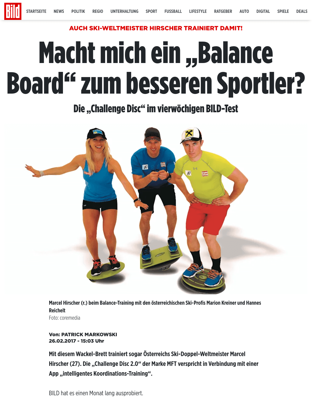 Macht mich eine Balance Board zum besseren Sportler? – die MFT Challenge Disc im 4-wöchigen Bild-Zeitung-Test